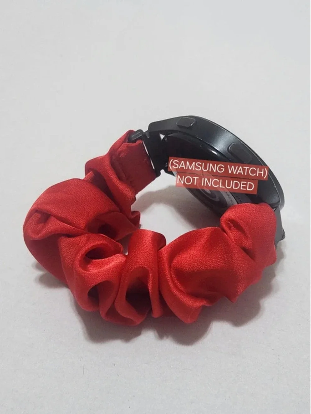 Scrunchies Watch Band for 20mm, Compatible with Samsung 7, 6, 5, 4  Color: Red